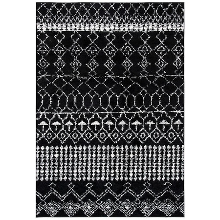 Safavieh 2 x 11 ft. Tulum 200 Power Loomed Rectangle Rug Black & Ivory TUL229Z-211